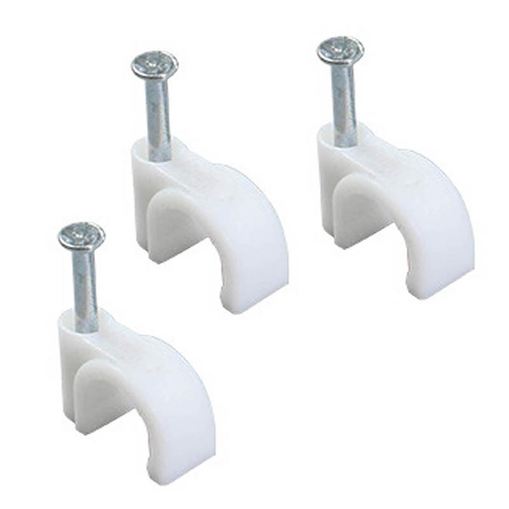 100 шт. 5 мм стальной гвоздевой зажим для круглого кабеля, фиксирующий зажимы для настенного крепления шнура