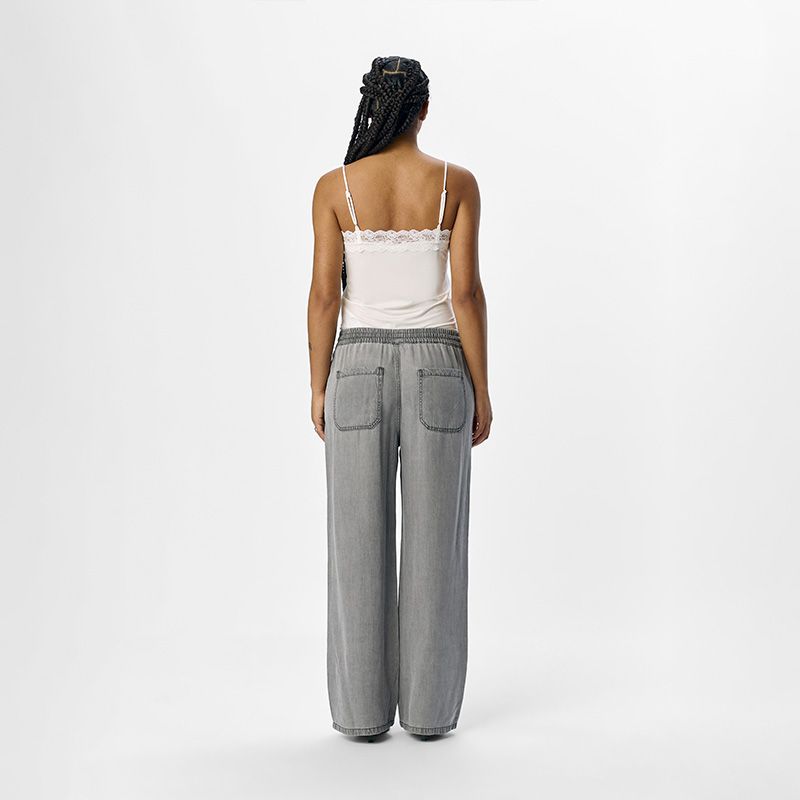 OBJECT Женские широкие серые парусиновые брюки