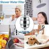 20 Stages High Output Shower Water Filter to Remove Chlorine Fluoride Heavy Metals Filtered Soften Hard Water for Shower Head 4