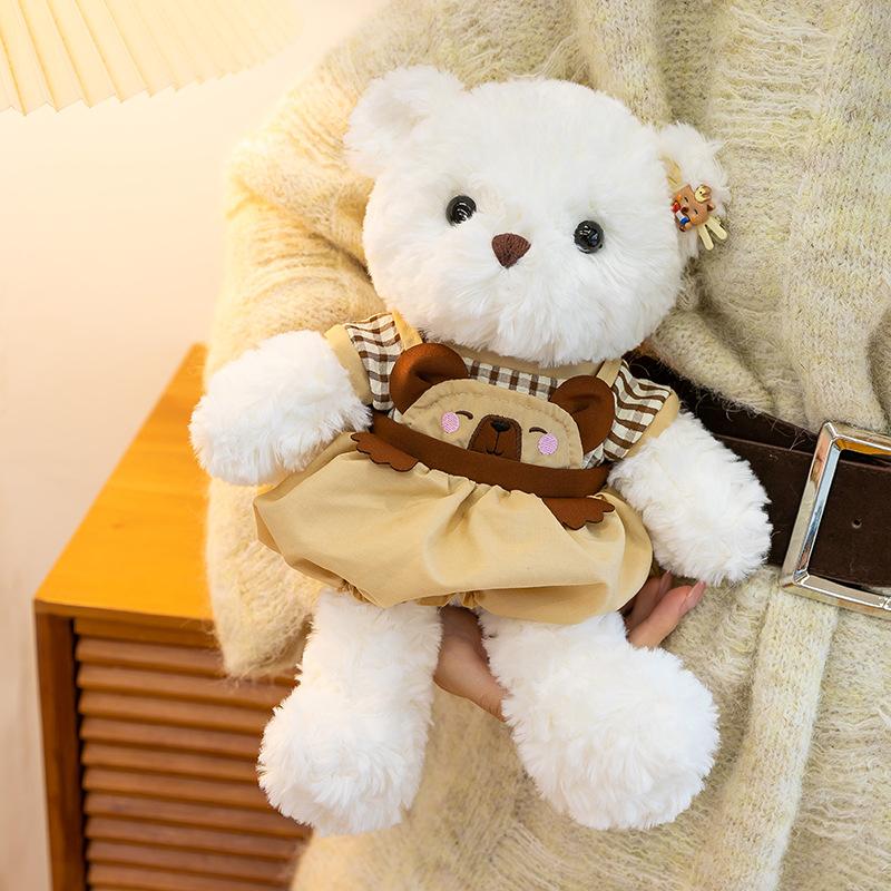 Милая кукла-медведь в одежде, плюшевая кукла, детская успокаивающая подушка для сна, лечебная тряпичная кукла, подарок на день рождения