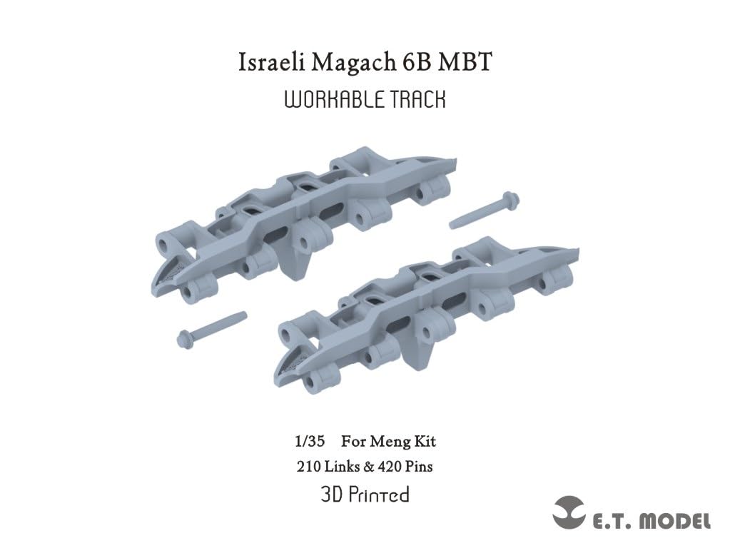 Ety Model Current Israeli Magach 6B Main Battle Tank Movable Track Mon Plastic Model Parts 1/35 (for Model) P35-403 (Tank)