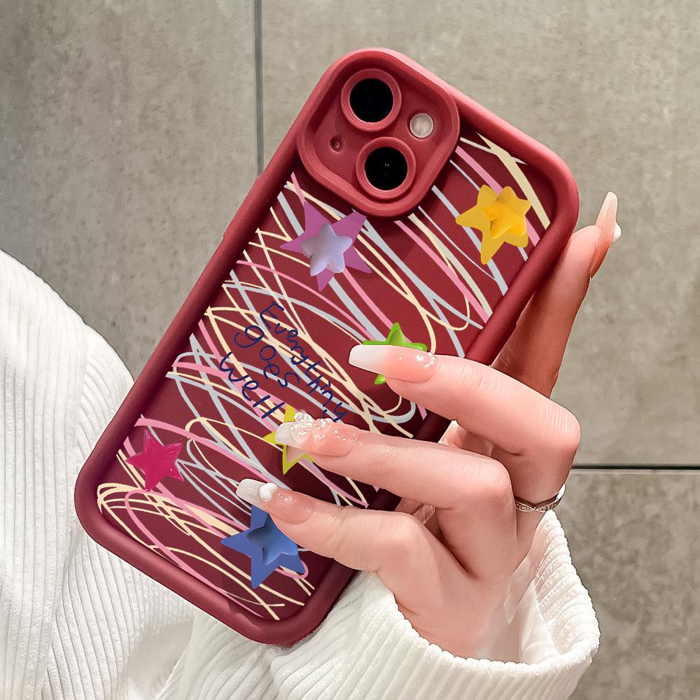 Мягкие силиконовые квадратные лестницы с мультяшным узором, полное покрытие, защита камеры, противоударный чехол для iPhone Infinix Tecno Vivo