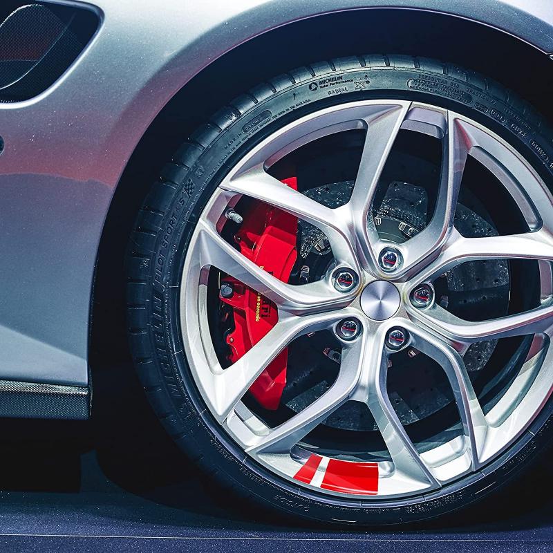 8/4 шт. Светоотражающие виниловые наклейки на обод колеса автомобиля, Предупреждающие наклейки, Маркировочная полоса, Декали на ступицу колеса для гоночного мотоцикла, Наклейки для автомобиля