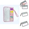Embroidered Alphabet Pvc Toiletry Kit For Men And Women