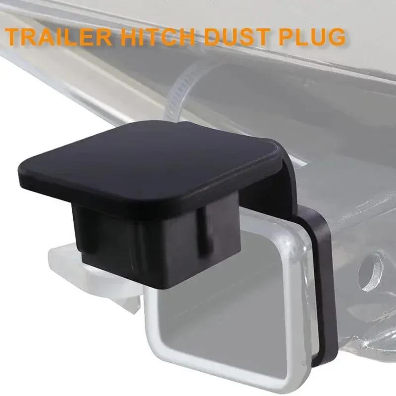 Trailer Hitch 2 Inch Receiver Plug Square Dust Cap Cover 50mm Tube Tow Hook Car SUV Truck Accessories Parts Heavy Duty Black