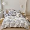Modern Geometric Pattern Duvet Cover Set 100% Cotton Skin Friendly Comforter Cover with 2 Pillowcases Luxury Soft Bedding Set