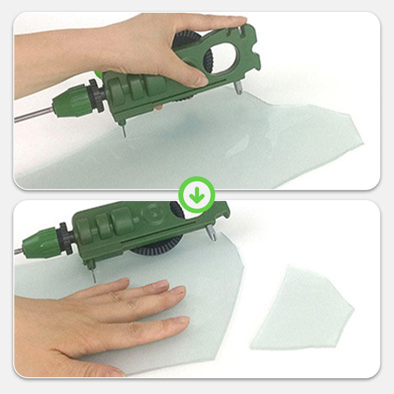Многофункциональный стеклорез с дрелью и точилом для ножей Профессиональный ручной инструмент для резки стекла и плитки для строительства и DIY