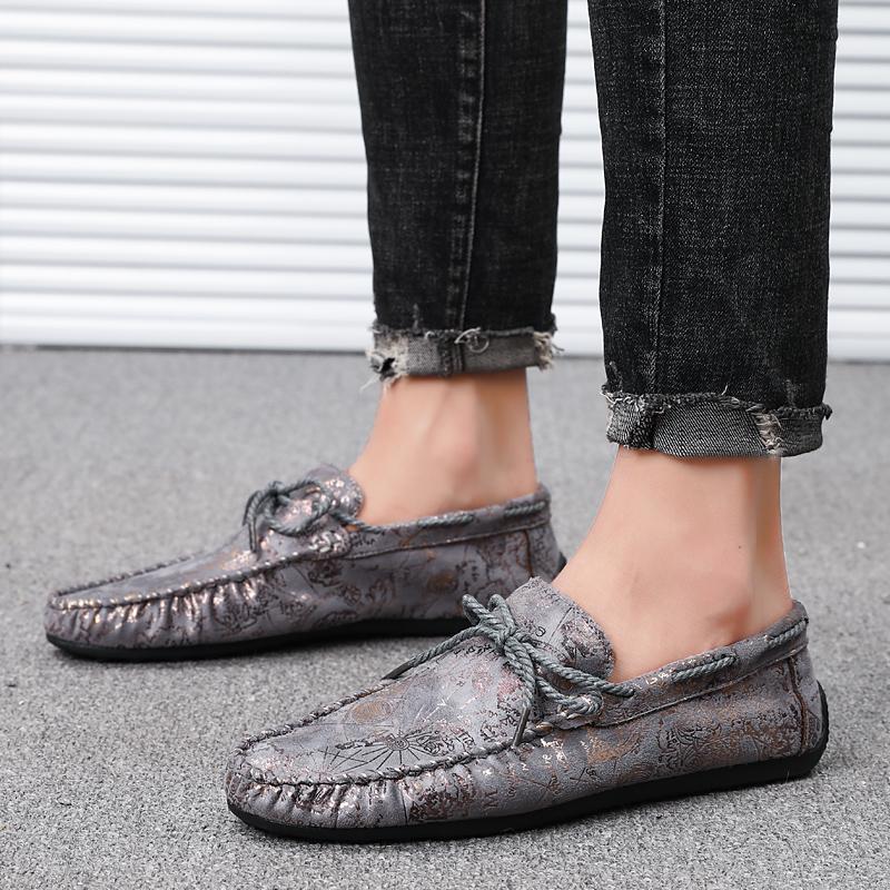 Новые повседневные лоферы мужские мокасины на мягкой подошве весенние кожаные туфли удобные на плоской подошве для ходьбы на улице повседневная обувь
