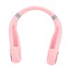 Silent & Portable Bladeless Neck Fan, Rechargeable & Efficient, for Men & Women, Perfect for Hot Weather Activities (Pink)