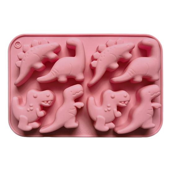 Dinosaur Silicone Mold Ice Cube Tray Flexible Fondant Chocolate Candy Mold Biscuit Cake Candle Soap Mold Easy Release Pastry DIY Tools