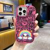 Phone Case: 2D flat design suitable for iPhone 18 17 16 15 14 13 Pro protective case, couple style, rainbow face, Christmas and Halloween gift