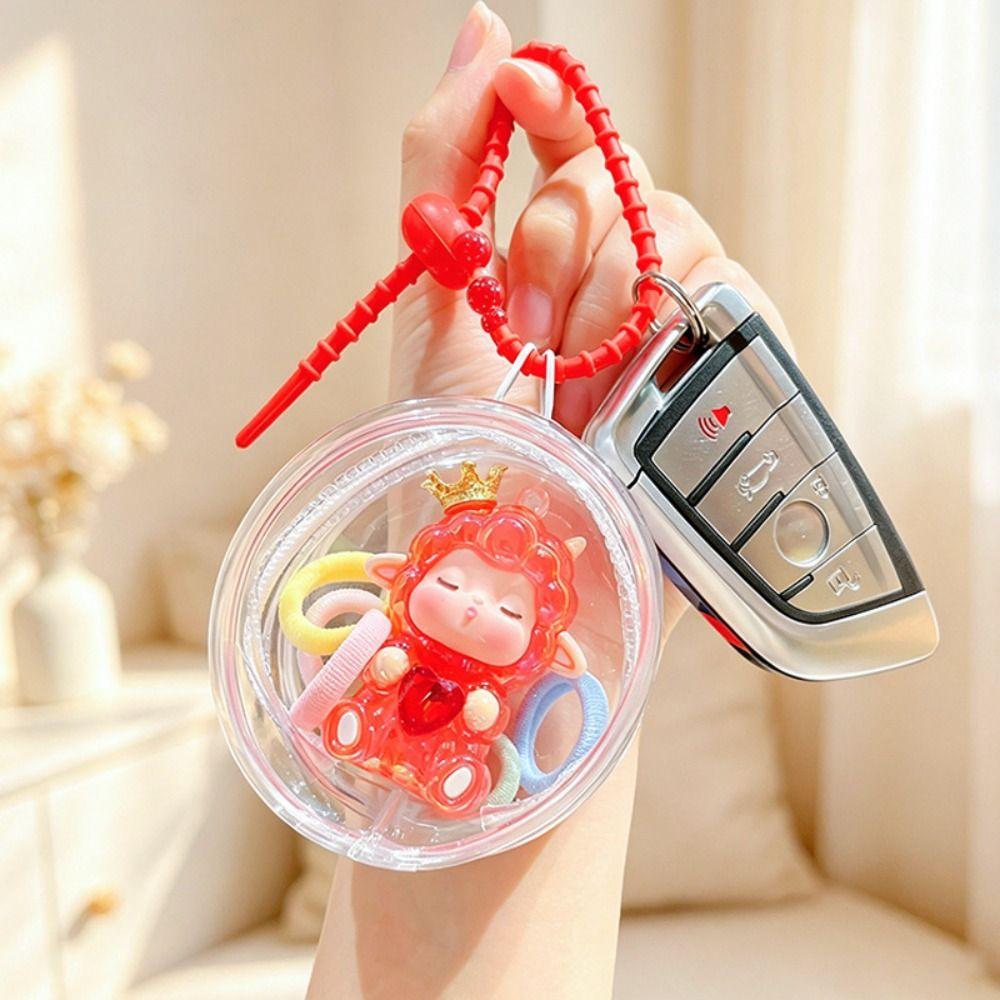 High-Quality PVC Sheep Keychain Smooth Burr-Free Surface Bag Pendant Animal Key Ring Backpacks