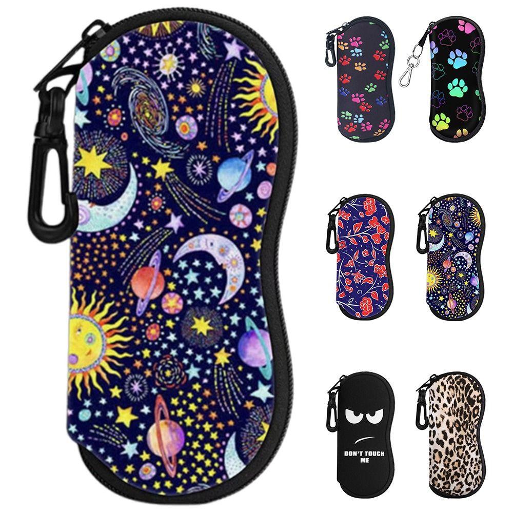 Soft Sunglasses Case Durable Zipper Glasses Pouch Fashion Neoprene Eyeglass Case for Men and Women