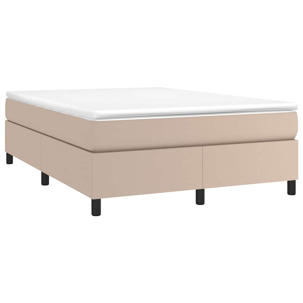 Box Spring Bed Mattress Cappuccino Brown 180x200 cm Faux Leather