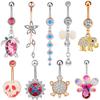 European And American Jewelry Fashion Zircon Butterfly Tassel Body Jewelry Sexy Navel Navel Turtle Various Piercings