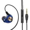 Wired Headphones with Microphone In Ear Monitor Earbuds Metal Bass HiFi Earphone Dual Drive Sport Noise Cancelling Headset
