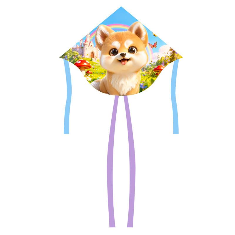 Animal Kite Dog 3d Polyester Triangle Flying Toy For Outdoor Recreation