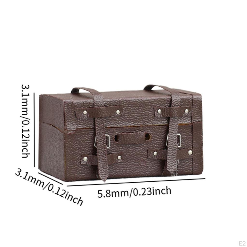 1/12 Имитация Миниатюрный Чемодан, Чемодан для Кукольного Домика, Кукольная Мебель Мини для