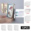 12pairs Wall Mounting Stickers Double-sided Adhesive Strip Non-destructive Hanging Wall Adhesive Strip Wall Hooks Tool-Free Removable Adhesive Strip