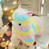 Rainbow Alpaca Plush Toy - Cute Mythical Beast Rag Doll Pillow