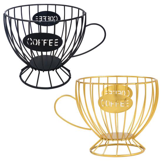Coffee Storage Basket Practical Sturdy Iron Coffee Pod Holder Capsule Organizer for Home