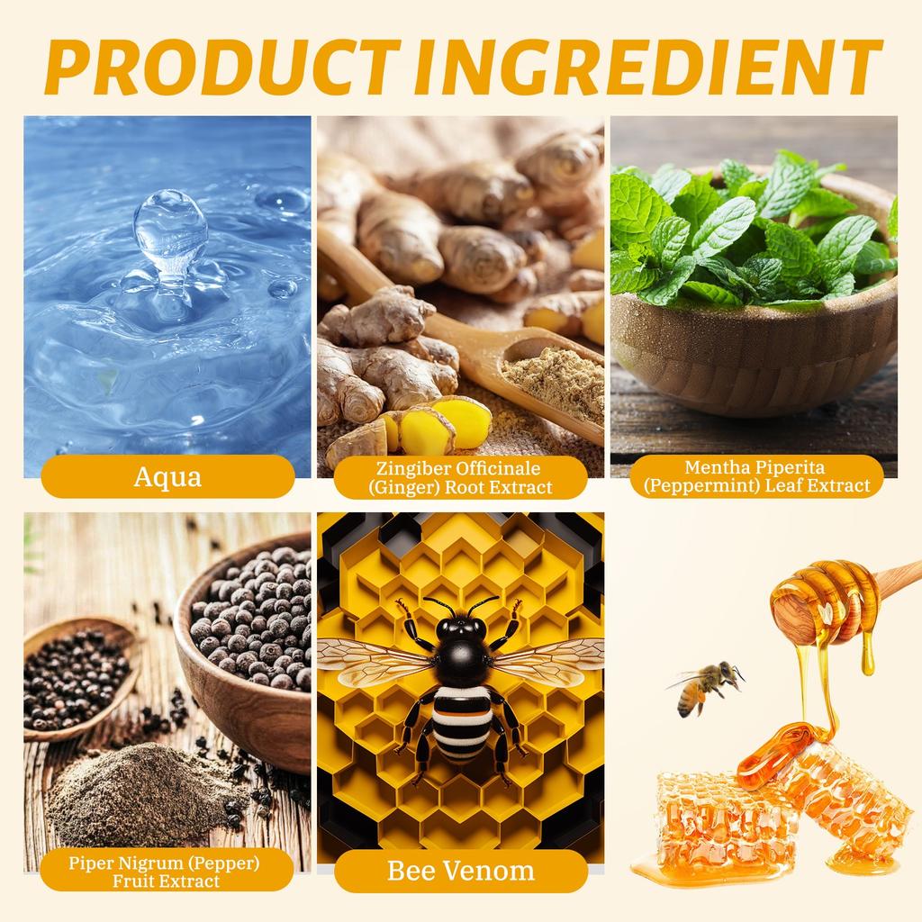 Bee Pain Cream, Bee Cream Joint Cream, Bee Ointment, Bee Cream Against Pain, Cream Soothing Cream Bee Care Gel.