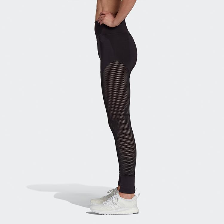 Adidas Женские колготки для фитнеса и тренировок с высокой талией, черные GI8582