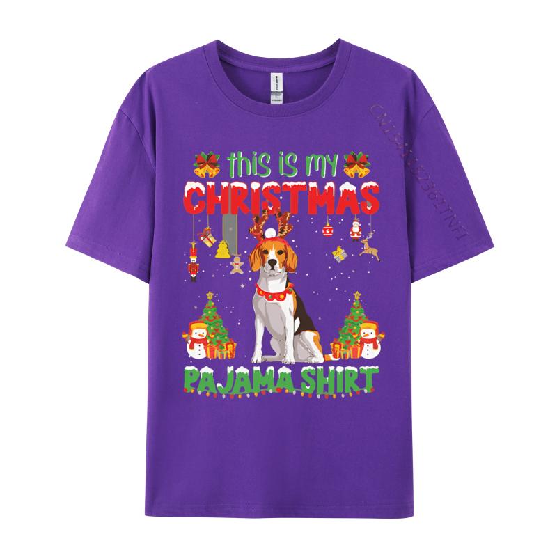 Beagle Christmas This Is My Christmas T Shirts Print Tee Shirts Unisex Casual Plus Size Oversize Graphic Tees