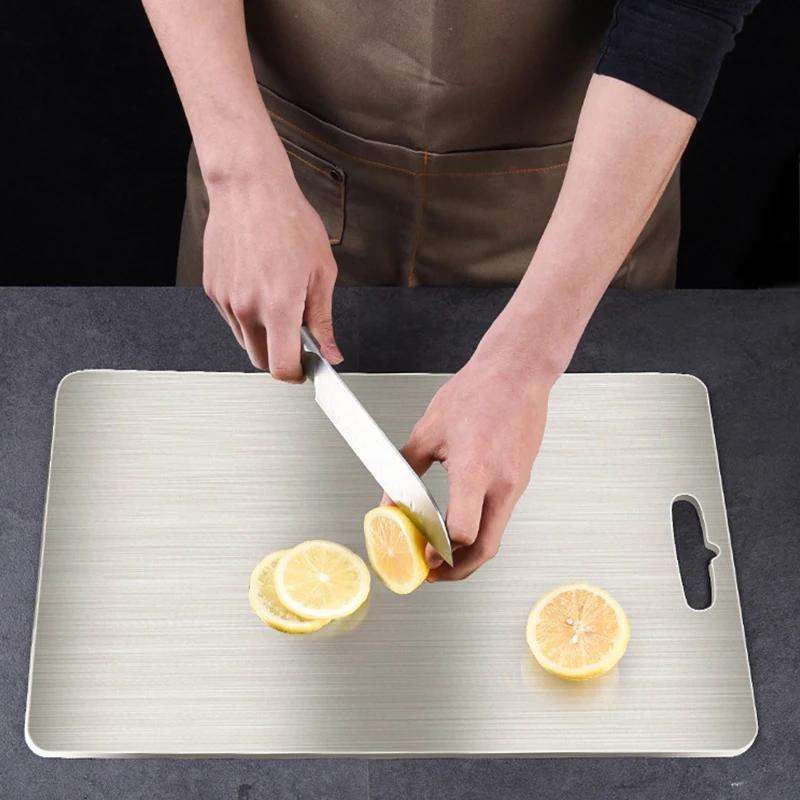 Stainless Steel Chopping Block Fruit Vegetable Meat Chopping Boards Easy Clean Cutting Board Practical Kitchen Tool