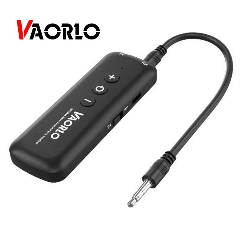 VAORLO Адаптер Bluetooth 5.0 с микрофоном 2 в 1, передатчик и приемник для наушников, динамик, стерео беспроводной аудиоадаптер