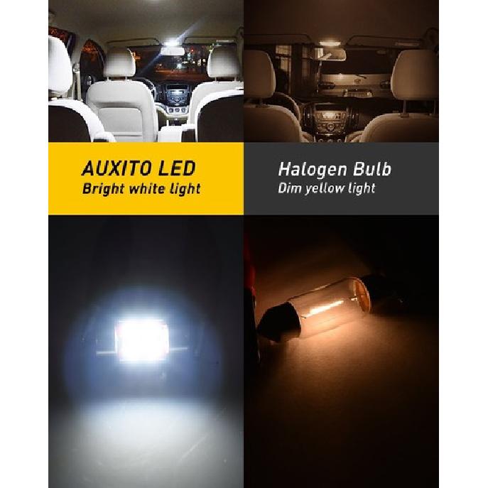 AUXITO CANBUS 4X 31MM Festoon DE3175 LED MapDome Interior Light Bulbs 6000K