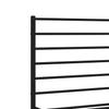 Metal Bed Frame with Headboard Black 200 x 200 cm