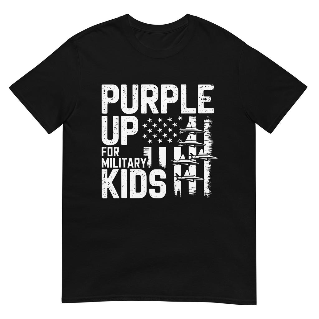 Purple Up For Military Kids Flag Military Child Month Tshirt