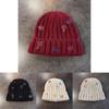 Fashion Knitted Hat With Double Ring Embellishment For Winter Sports And Casual