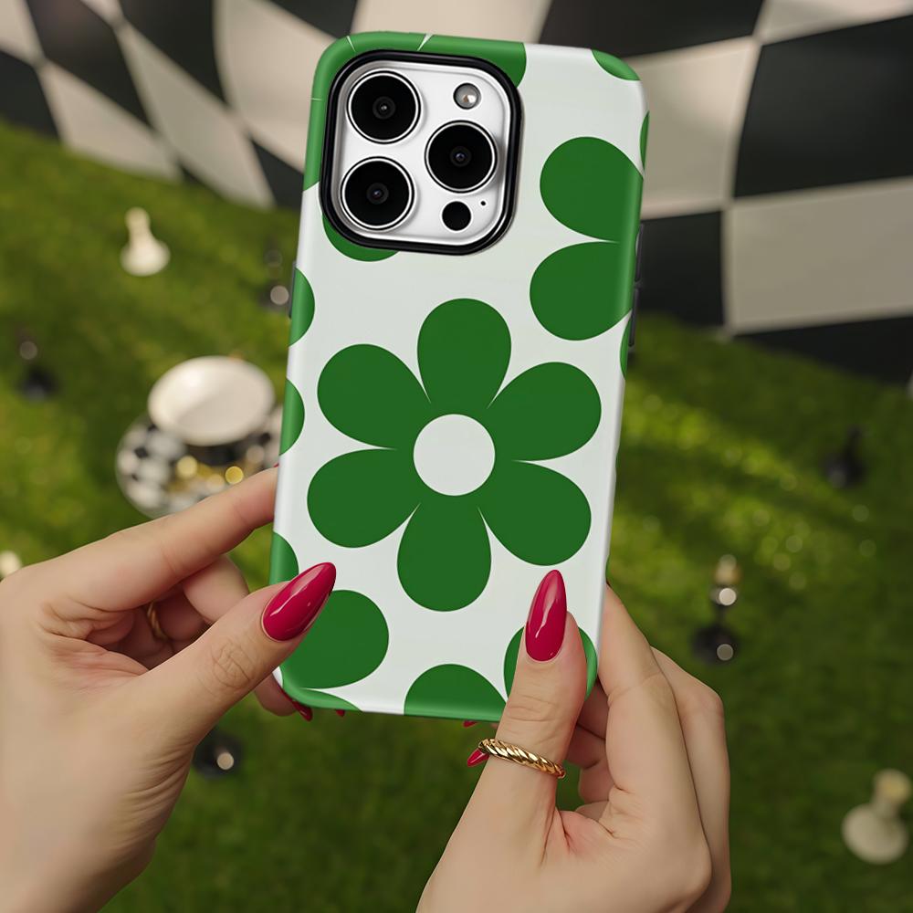 Чехол для телефона с ромашками для iPhone 17 16 15 14 13 Pro Max Plus для Магнитный Однослойный Двухслойный Прочный Чехол