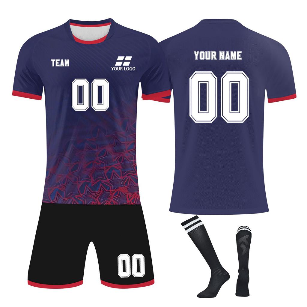 Personalised Shirts Kit Mens Girls With Name Number Custom Football Jerseys For Boys Training Suit