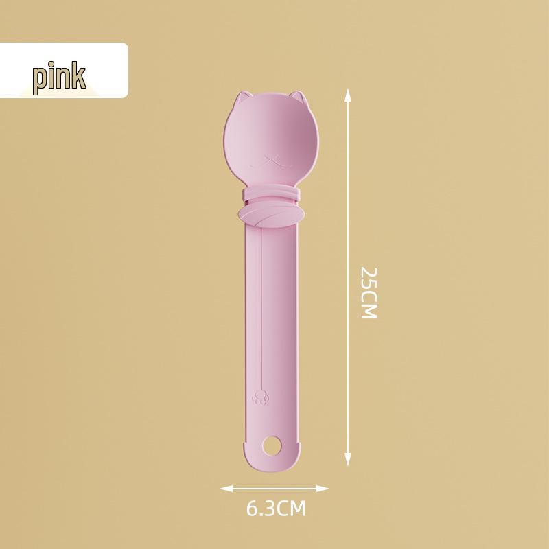 Hangable Non-Spill Anti-Bite Cat Feeding Spoon