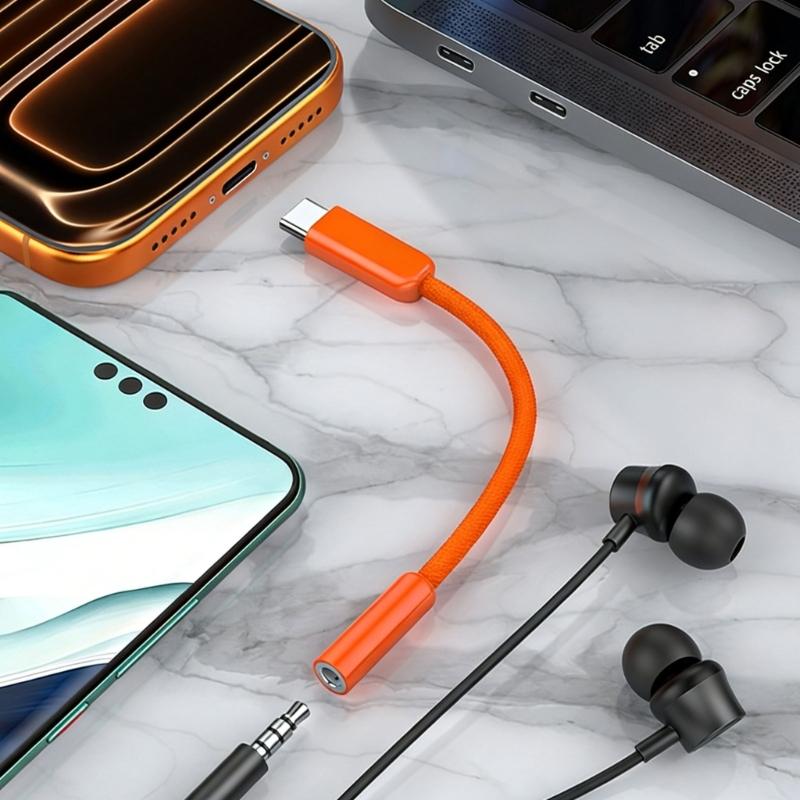 Дорожный плетеный USB C Male на 3,5 мм Female Адаптер-шнур для наушников Поддерживает качественную передачу звука