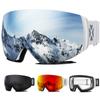 Juli Professional Magnetic Ski Goggles Double Layers Lens Anti-Fog Uv400 Big Ski Mask Glasses Snowboard Goggles For Men Women