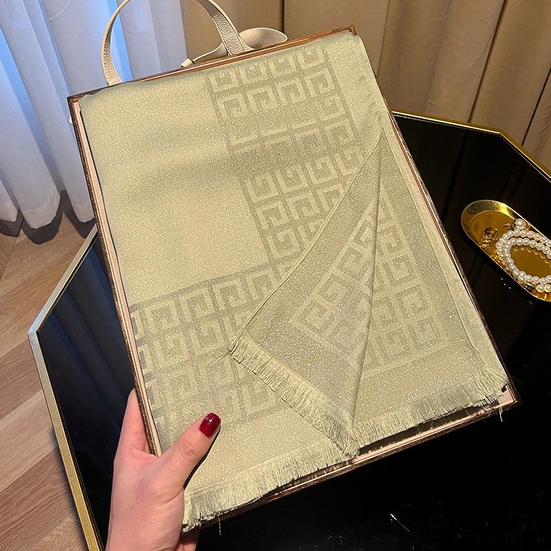 Новый весенний искусственный шелковый шарф для женщин, модная шаль, высококачественная элегантная шаль, хлопковый универсальный шелковый шарф с щупальцами