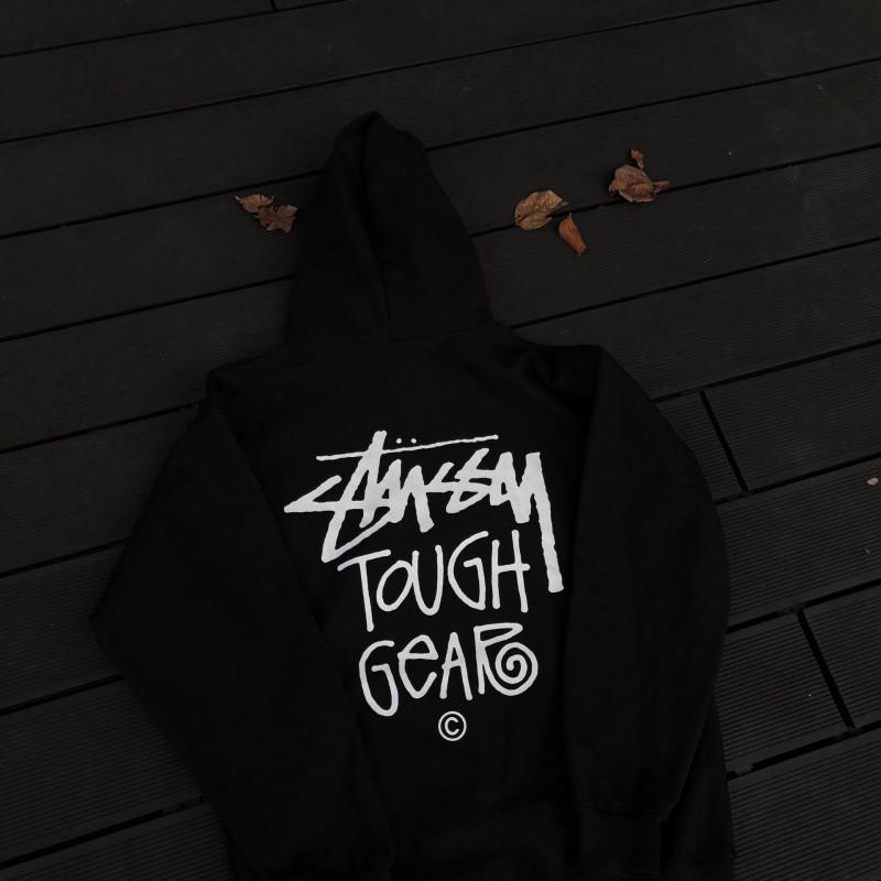 Mens Oversized Hooded Sweatshirt 450g Heavyweight Cotton Fleece Long Sleeve Streetwear Print Top