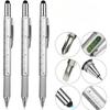 Multi-function 6 In 1 Tool Ballpoint Pen Screwdriver Level Touch ScreenTouch Capacitive Phone Touch Screen Stylus Pen