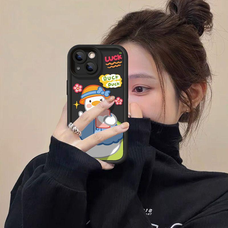 Цветок пива утенок для iPhone17proMax мультяшный чехол для телефона 14 Apple 13 креативный 12/15