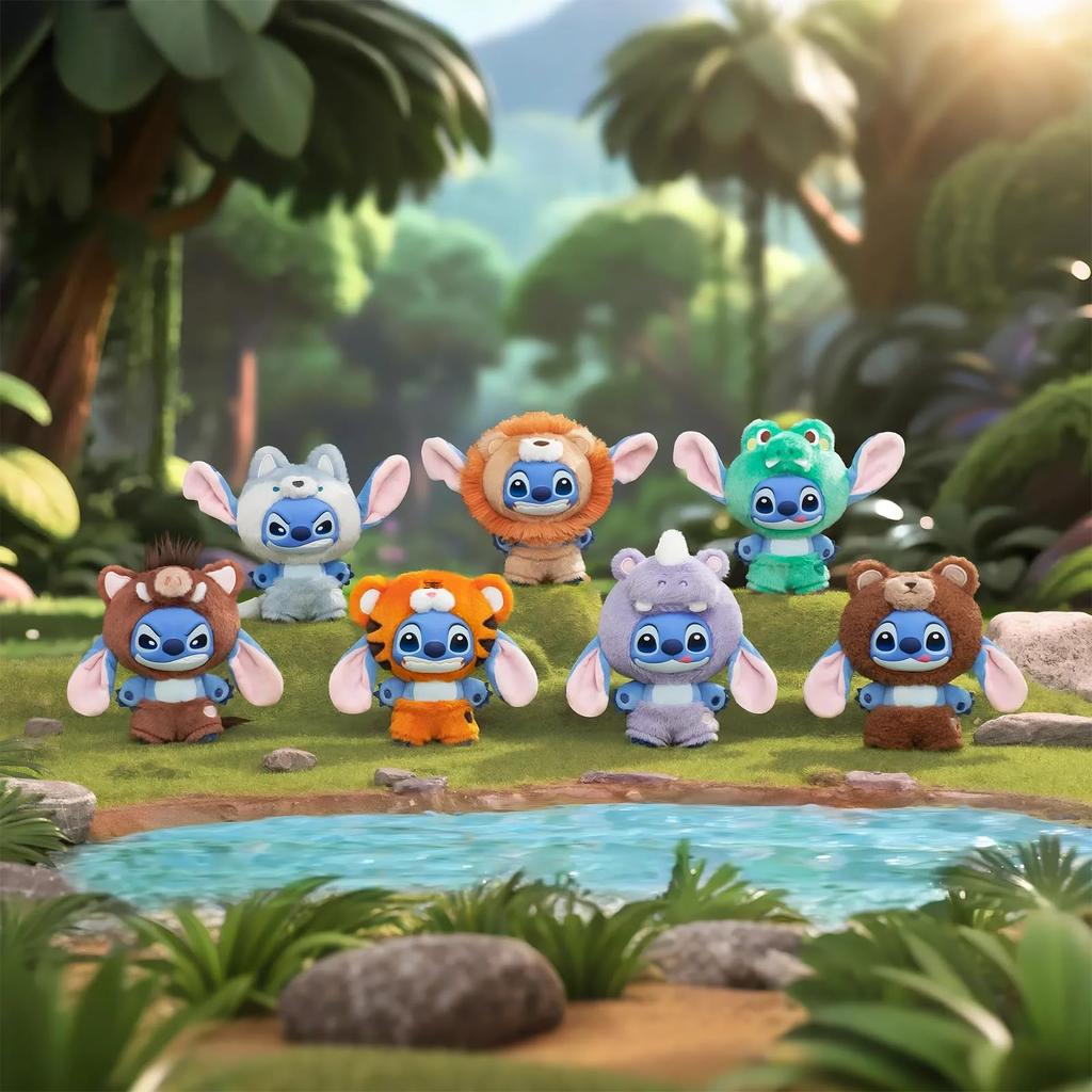 TOP TOY Дисней Стич [Дикая природа] Серия Плюшевая Мягкий Винил [1 шт.] Гачапон Фигурка Сюрприз Пластиковая Модель Премиум Игрушка Подарок на День Рождения Персонаж Стич