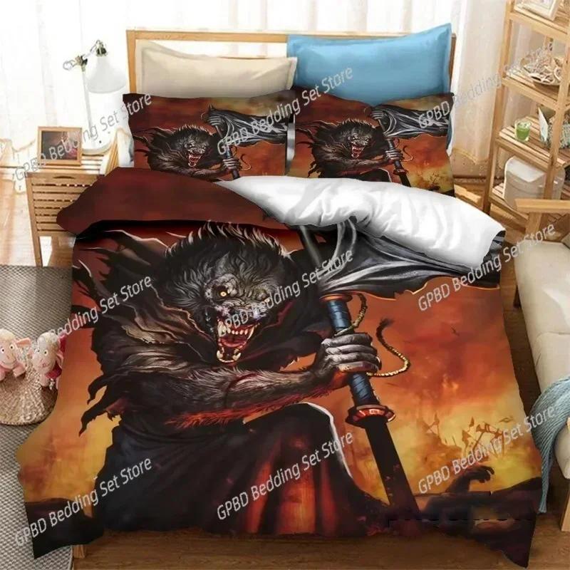 3D Печатный Комплект Постельного Белья Powerwolf 3D Печатный Подходит для Спальни Комплект Пододеяльника С Наволочками Детский Домашний Текстиль