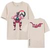 Overwatch 2 D.Va Fusion Cannons Футболки Свободные Женские Мужские Футболка с круглым вырезом Streetwear Игровая Графическая Печать Одежда Повседневные Футболки