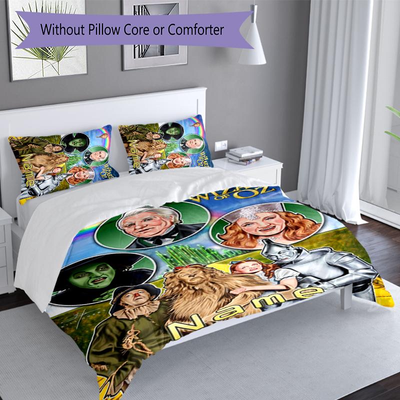 3pcs Custom Name The Wizard of Oz Bedding Set,Includes 1 Duvet Cover and 2 Pillowcases,All-season Bedroom Decor
