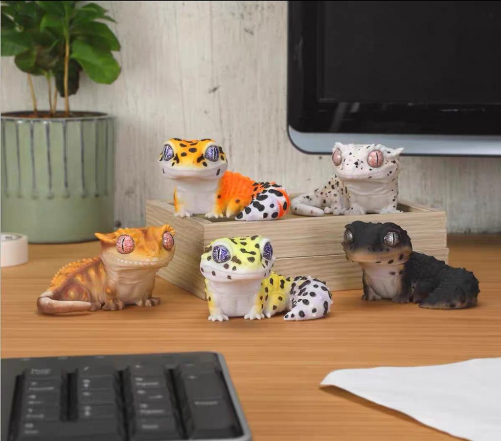 Gacha Scale Model Biological Cognitive Model Fukuo Shuomiya Soft Rubber Lizard Ornaments Action Figure Toys