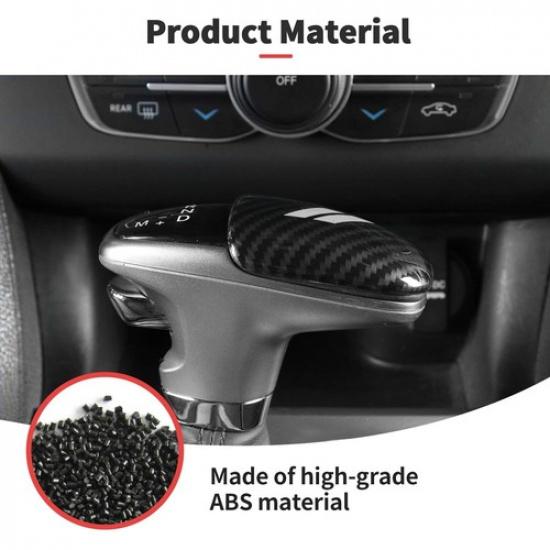 Gear Shifter Control Knob Cover Trim for Dodge Challenger Charger 15+Carbon&Gray