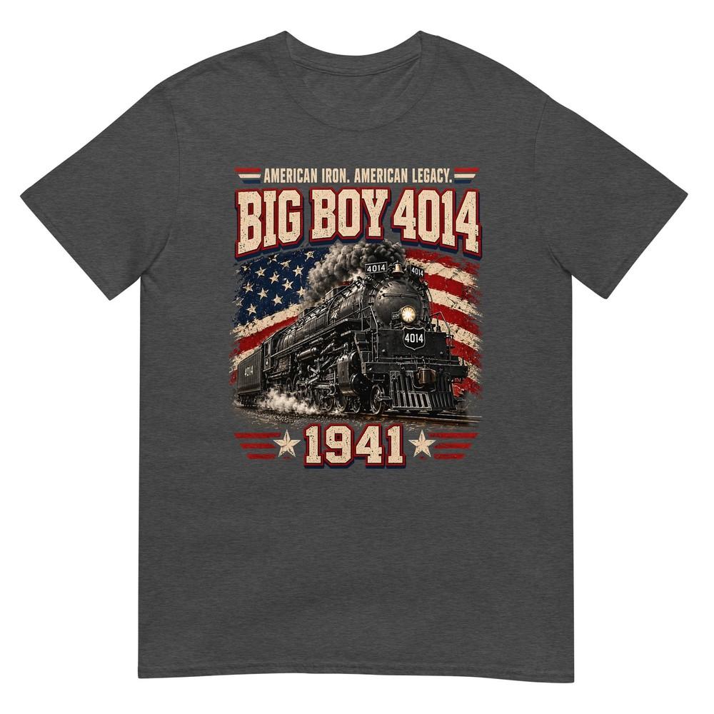 Big Boy 4014 Винтажный паровоз Железнодорожный поезд Двигатель Футболка